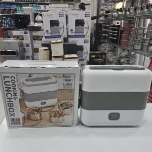 ظرف غذا برقی دوطبقه گرمکن وبخارپز با ۴ ظرف استیل با قابلیت پختن غذا